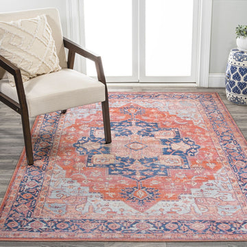 Maris Ornate Medallion Washable Area Rug